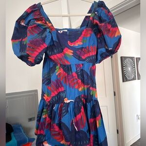 Farm Rio mini puff sleeve dress